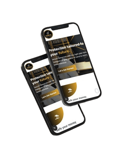 Phone showing insurance site